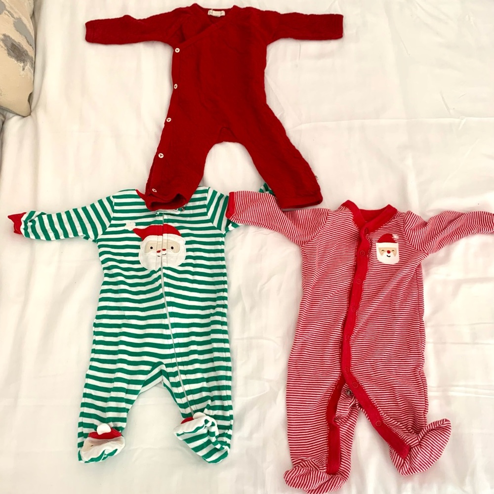 Gender Neutral Christmas PJ Bundle 0-3 mo